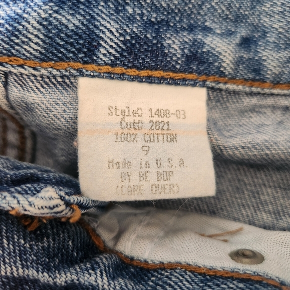 Vtg 80s 90s Be Bop High Rise Button Fly Jeans 100% Cotton USA Made Sz 9 (30×32) - Picture 15 of 15